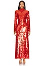 view 1 of 4 Sculpty Sequin Dress in Chili