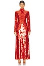 view 1 of 4 Sculpty Sequin Dress in Chili