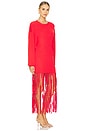 view 2 of 4 VESTIDO WALLIS KNIT FRINGE in Cherry Red