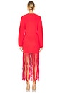 view 3 of 4 ROBE WALLIS KNIT FRINGE in Cherry Red