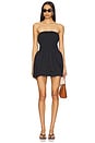 view 1 of 3 Via Smocked Strapless Mini Dress in Black