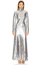 view 1 of 4 Sculpty Sequin Dress in Satellite Silver