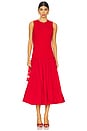 view 1 of 3 Yanez Poplin Combo Dress in Cherry Red