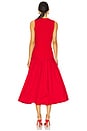 view 3 of 3 Yanez Poplin Combo Dress in Cherry Red