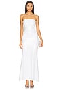view 1 of 4 Sculpty Strapless Sequin Dress in Macadamia