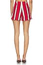 view 4 of 6 Como Linen Short in Venetian Red Stripe