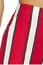 view 6 of 6 Como Linen Short in Venetian Red Stripe
