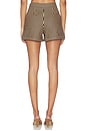 view 4 of 7 SIMONMILLE Como Linen Short in Black & Tan Stripe