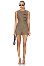 view 5 of 7 SIMONMILLE Como Linen Short in Black & Tan Stripe