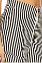 view 6 of 6 Como Linen Shorts in Black & Macadamia Micro Stripe