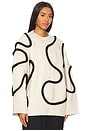 view 2 of 4 Leith Squiggle Knit Sweater in Cream & Black