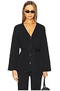 view 1 of 5 Max Belted Knit Cardigan in Black
