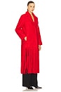 view 3 of 4 Vero Fringe Coat in Coral Red