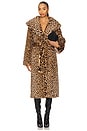 view 1 of 3 Jones Faux Fur Wrap Coat in Cheetah Scramble