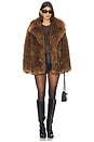 view 5 of 5 Knox Faux Fur Coat in Tawny
