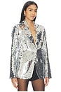 view 2 of 5 Leon Sequin Blazer in Satellite Silver
