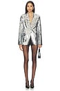 view 4 of 5 Leon Sequin Blazer in Satellite Silver