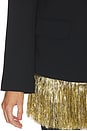 view 7 of 6 Odette Crepe Fringe Blazer in Black