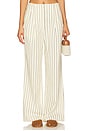 view 1 of 6 Bloo Linen Pant in Cream Pinstripe