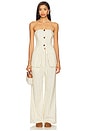 view 5 of 6 Bloo Linen Pant in Cream Pinstripe