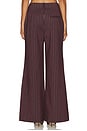 view 4 of 6 Bloo Pinstripe Pant in Bordeaux Metallic Pinstripe