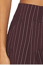 view 6 of 6 Bloo Pinstripe Pant in Bordeaux Metallic Pinstripe