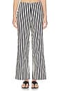 view 1 of 6 Pia Poplin Pant in Black & White Stripe