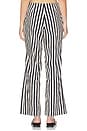 view 4 of 6 Pia Poplin Pant in Black & White Stripe