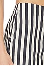 view 6 of 6 Pia Poplin Pant in Black & White Stripe