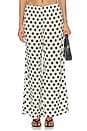 view 1 of 6 Nella Crepe Wide Leg Pant in Macadamia & Black Polka Dot