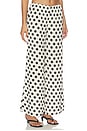 view 2 of 6 Nella Crepe Wide Leg Pant in Macadamia & Black Polka Dot