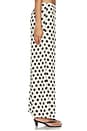 view 3 of 6 Nella Crepe Wide Leg Pant in Macadamia & Black Polka Dot