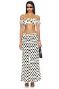 view 5 of 6 Nella Crepe Wide Leg Pant in Macadamia & Black Polka Dot