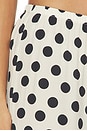 view 6 of 6 Nella Crepe Wide Leg Pant in Macadamia & Black Polka Dot