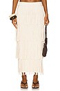 view 1 of 6 Za Za Knit Fringe Skirt in Ivory