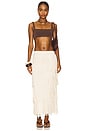 view 5 of 6 Za Za Knit Fringe Skirt in Ivory
