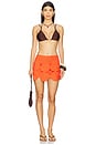 view 5 of 6 Beep Beep Mini Skirt in Coral Red