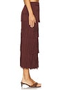 view 3 of 6 Za Za Knit Fringe Skirt in Chocolate Brown