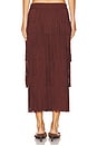 view 4 of 6 Za Za Knit Fringe Skirt in Chocolate Brown
