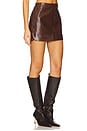 view 2 of 6 Nini Faux Patent Skirt in Hazelnut