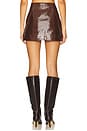 view 4 of 6 Nini Faux Patent Skirt in Hazelnut