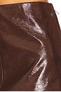 view 6 of 6 Nini Faux Patent Skirt in Hazelnut