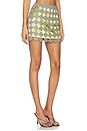 view 2 of 6 Zera Crochet Mini Skirt in Moss & Satellite Silver