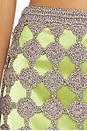 view 6 of 6 Zera Crochet Mini Skirt in Moss & Satellite Silver