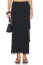 view 1 of 6 Za Za Knit Fringe Skirt in Black