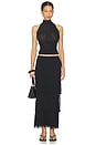 view 5 of 6 Za Za Knit Fringe Skirt in Black