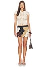 view 5 of 6 Beep Beep Mini Skirt in Earth Tone Combo