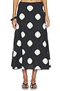 view 1 of 6 FALDA ZORAH CROCHET SKIRT in Black & Macadamia Polka Dot