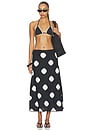 view 5 of 6 FALDA ZORAH CROCHET SKIRT in Black & Macadamia Polka Dot