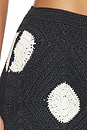 view 6 of 6 FALDA ZORAH CROCHET SKIRT in Black & Macadamia Polka Dot